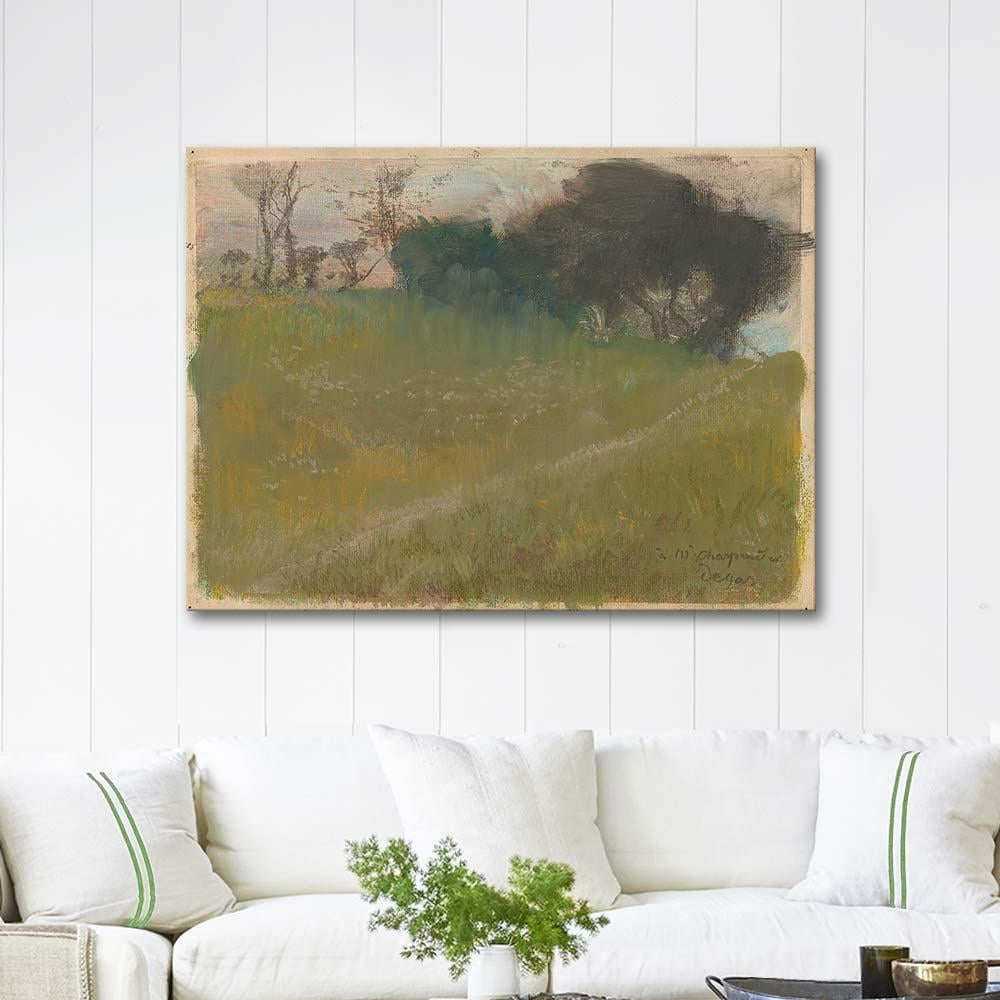 Edgar Degas Landscape with Path Leading to a Copse of Trees Art Print
