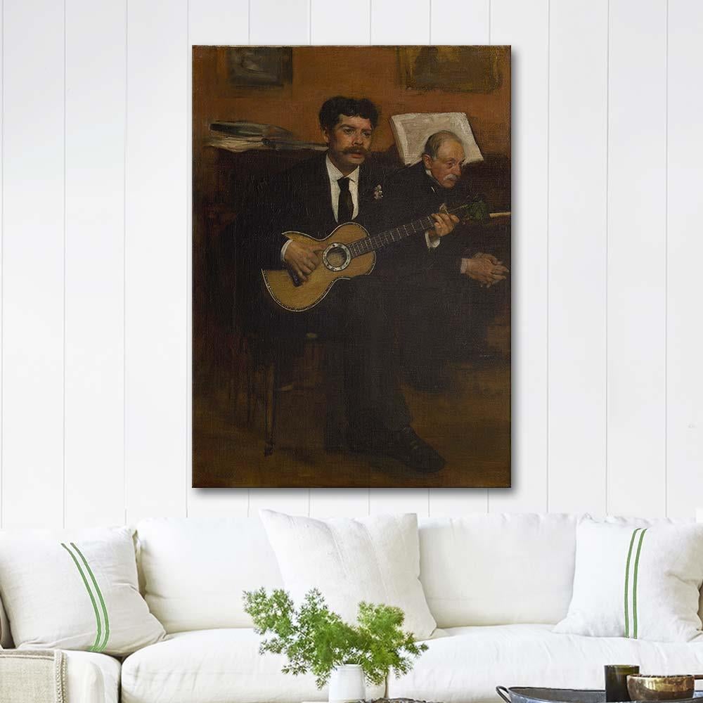 Edgar Degas Lorenzo Pagans And Auguste De Gas Art Print