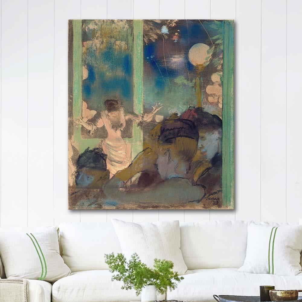 Edgar Degas Mademoiselle Bécat at the Café des Ambassadeurs Art Print