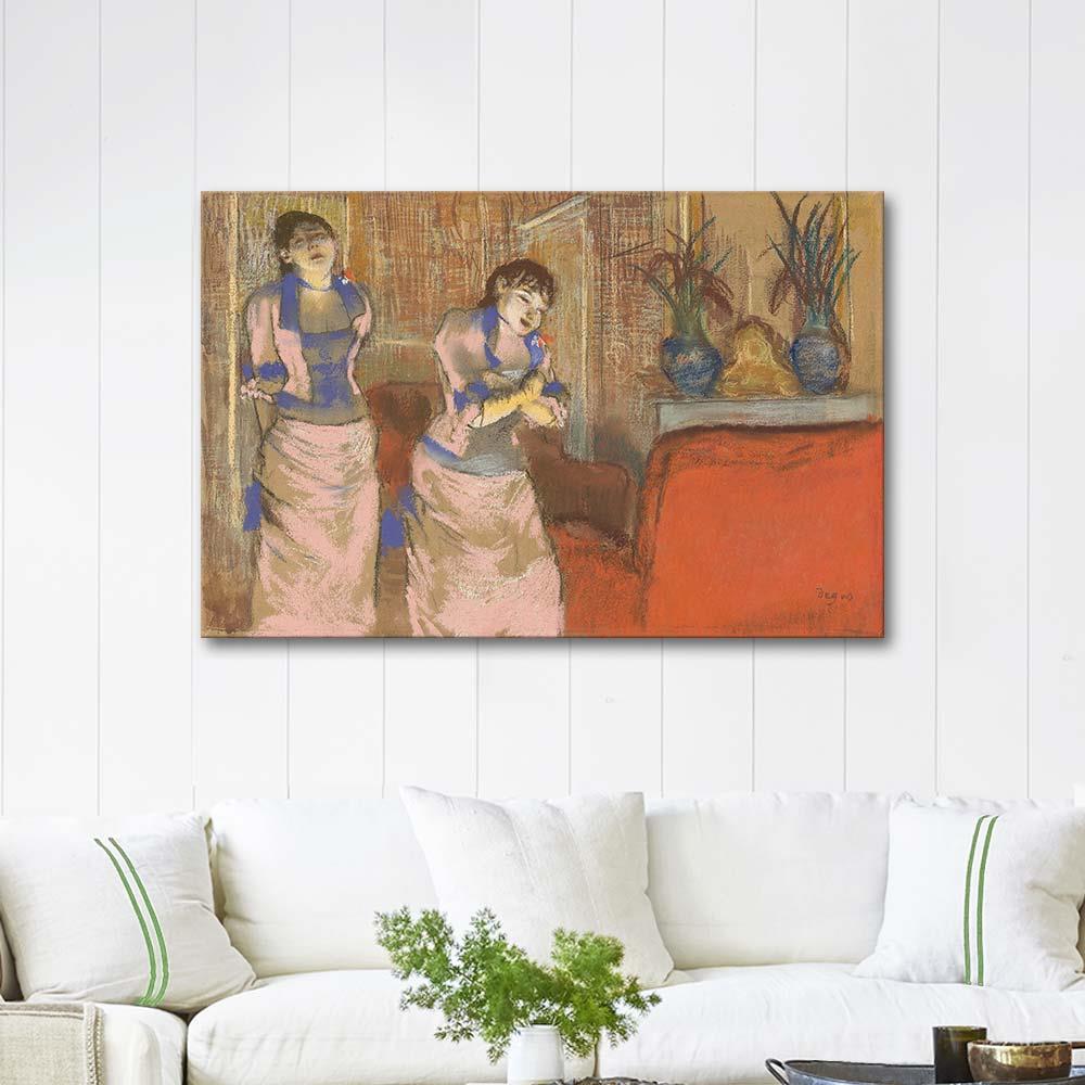 Edgar Degas Two Women Art Print