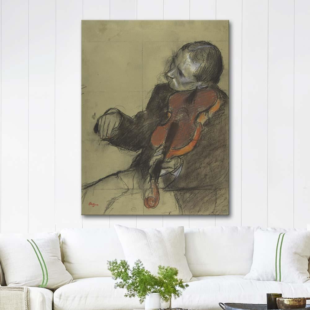 Edgar Degas Violinist, Study for ‘The Dance Lesson' Art Print