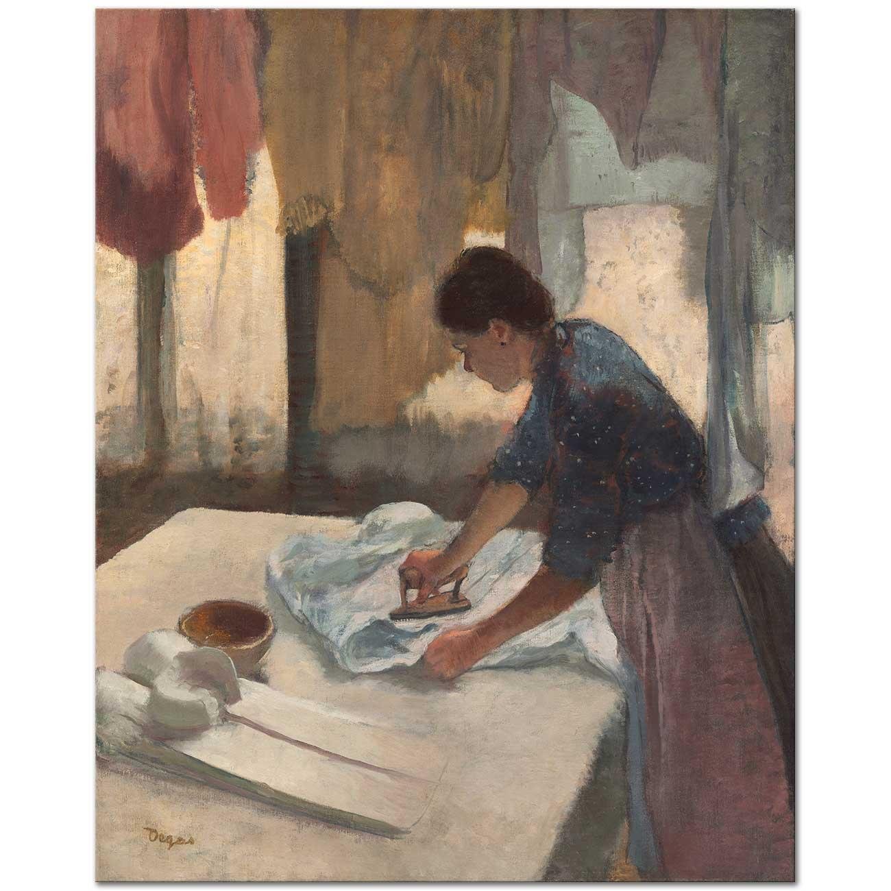 Edgar Degas Ütü Yapan Kadın Kanvas Tablo