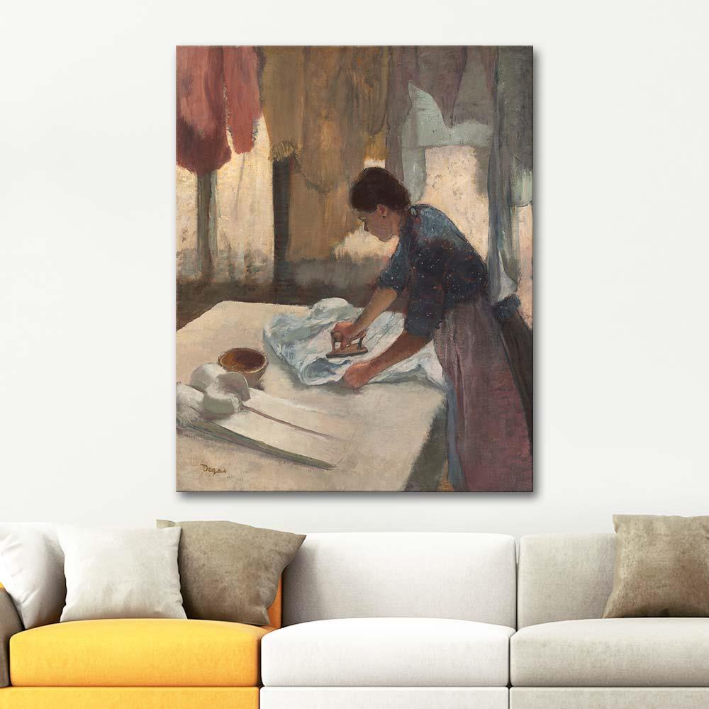 Edgar Degas Ütü Yapan Kadın Kanvas Tablo