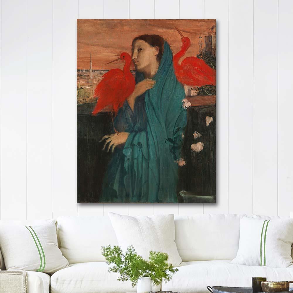 Edgar Degas Young Woman with Ibis Art Print