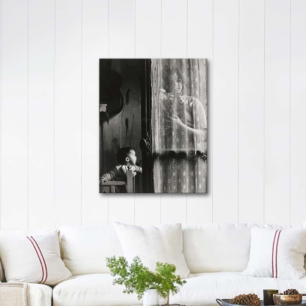 Edouard Boubat Anne ve Çocuğu Kanvas Tablo