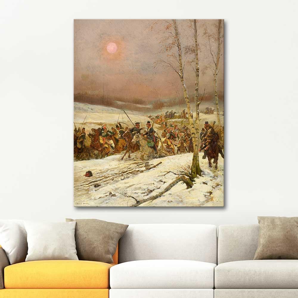 Edouard Detaille Cossacks Attacked by the Guard of Honor Art Print