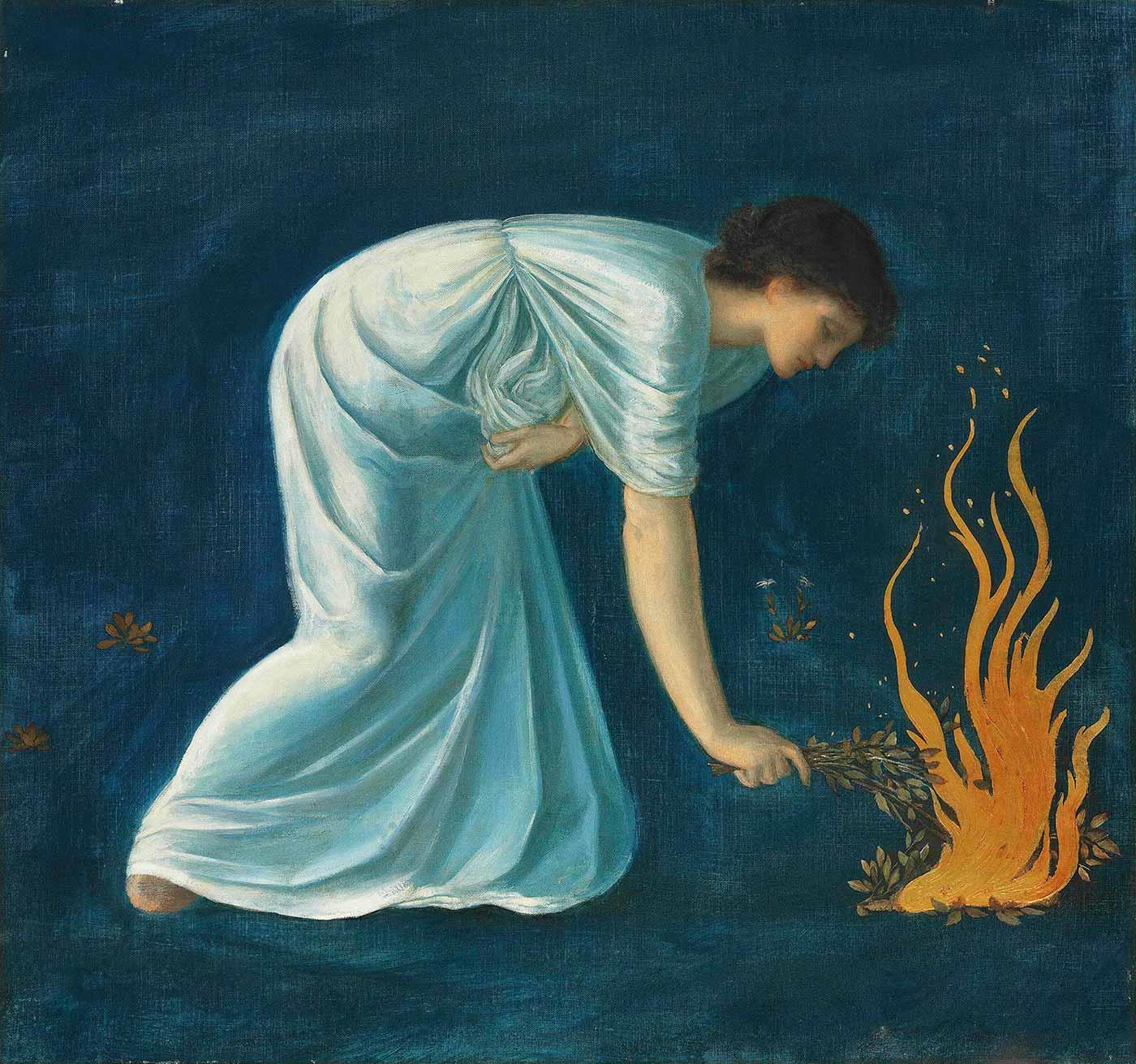 Hero Lighting the Beacon for Leander by Edward Burne Jones