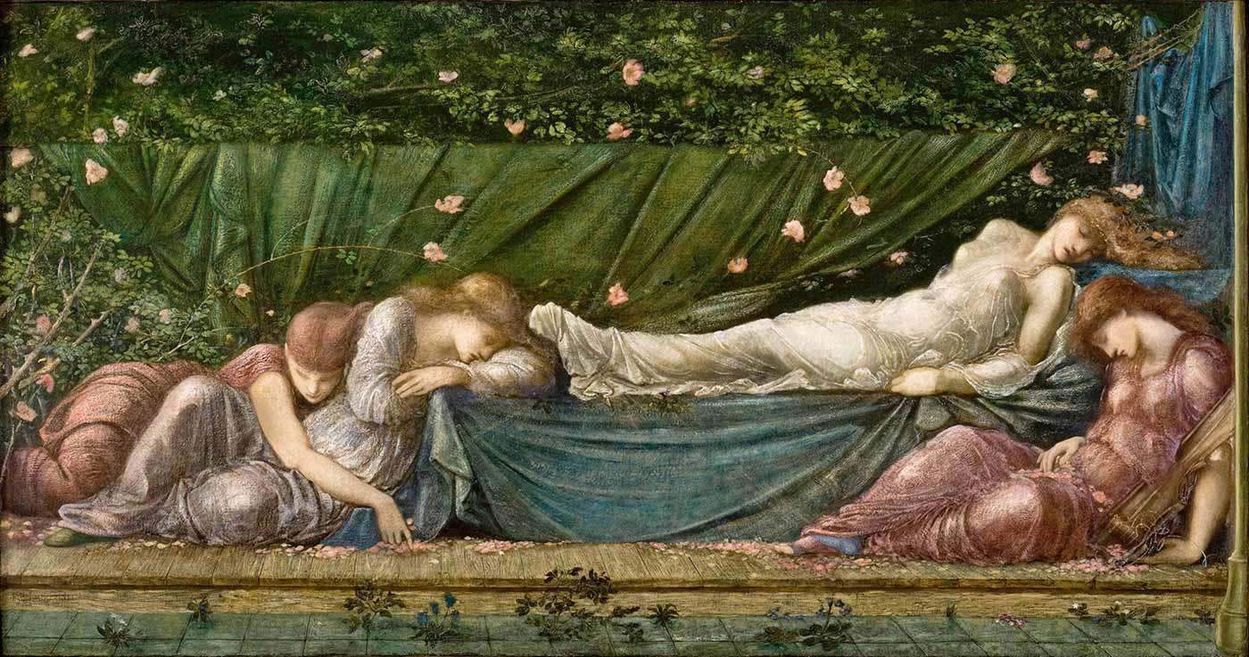 Edward Burne Jones Uyuyan Güzel Kanvas Tablo