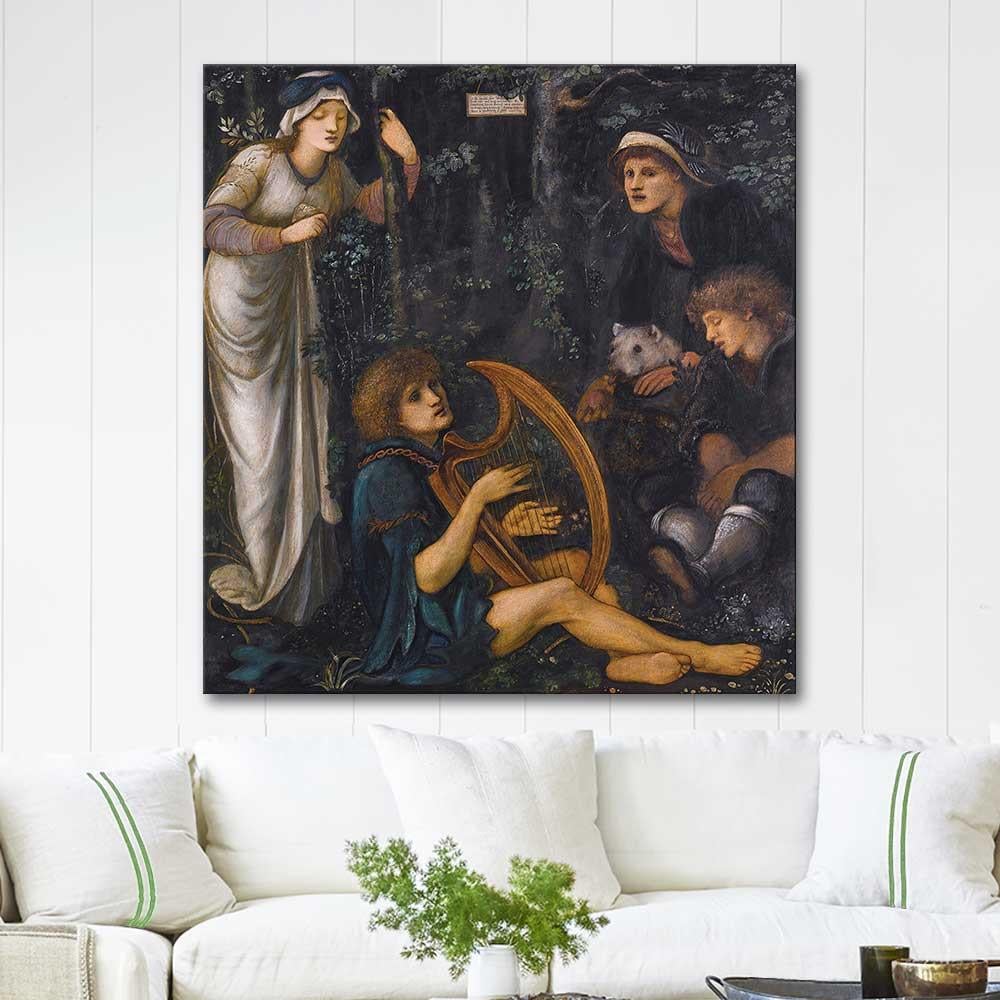 Edward Burne Jones The Madness of Sir Tristram Art Print
