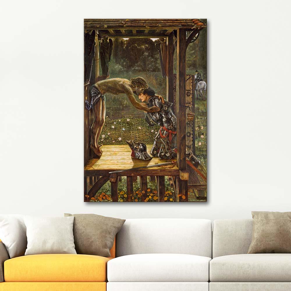 Edward Burne Jones Kutsal Şövalye Kanvas Tablo