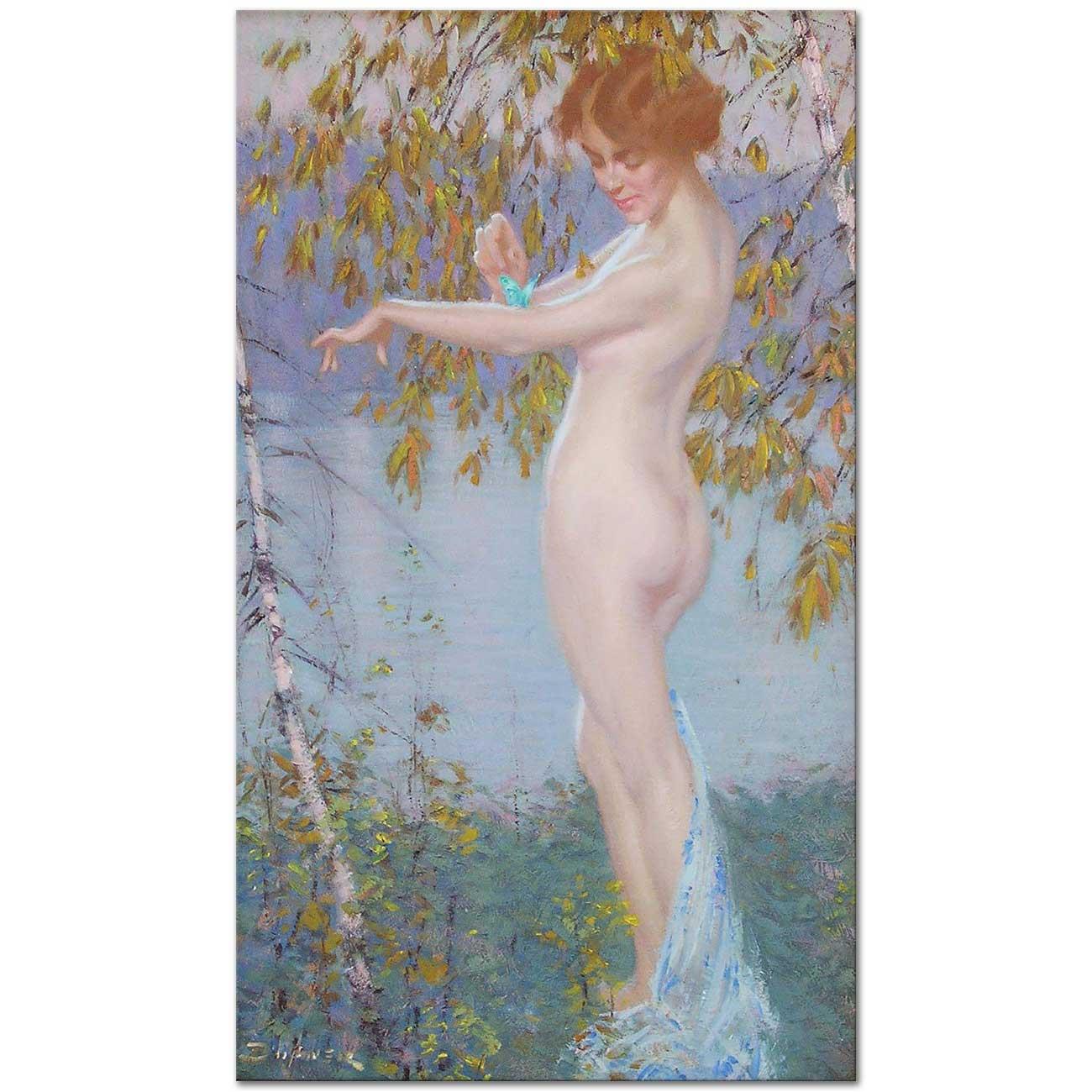 Edward Dufner Kelebek Kanvas Tablo