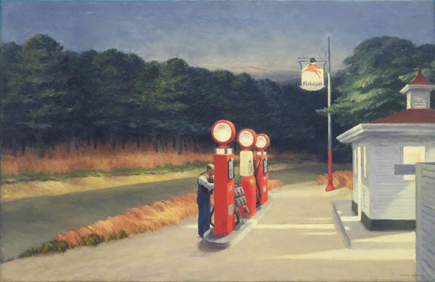 Edward Hopper Benzin İstasyonu Kanvas Tablo