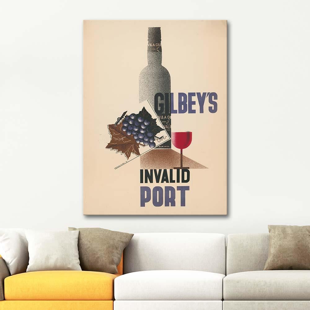 Edward McKnight Kauffer Gilbey's Invalid Port D174 Art Print