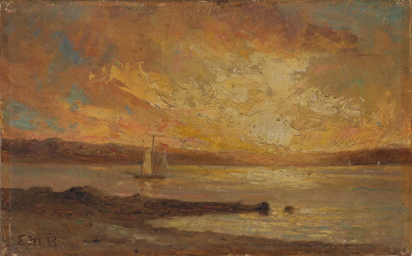 Edward Mitchell Bannister Boat on Sea Art Print
