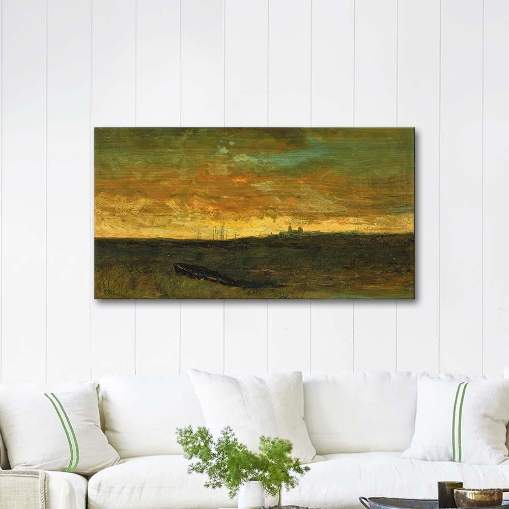 Edward Mitchell Bannister Sunset Scene Art Print