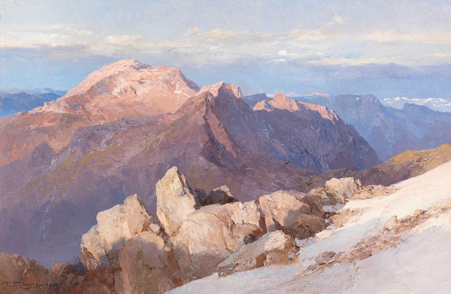 Edward Theodore Compton Hoher Göll vom Watzmann Art Print