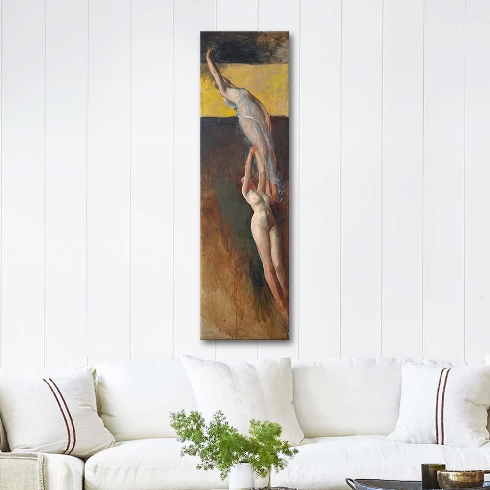 Edwin Austin Abbey Figure Study, for The Spirit of Light, Rotunda Art Print