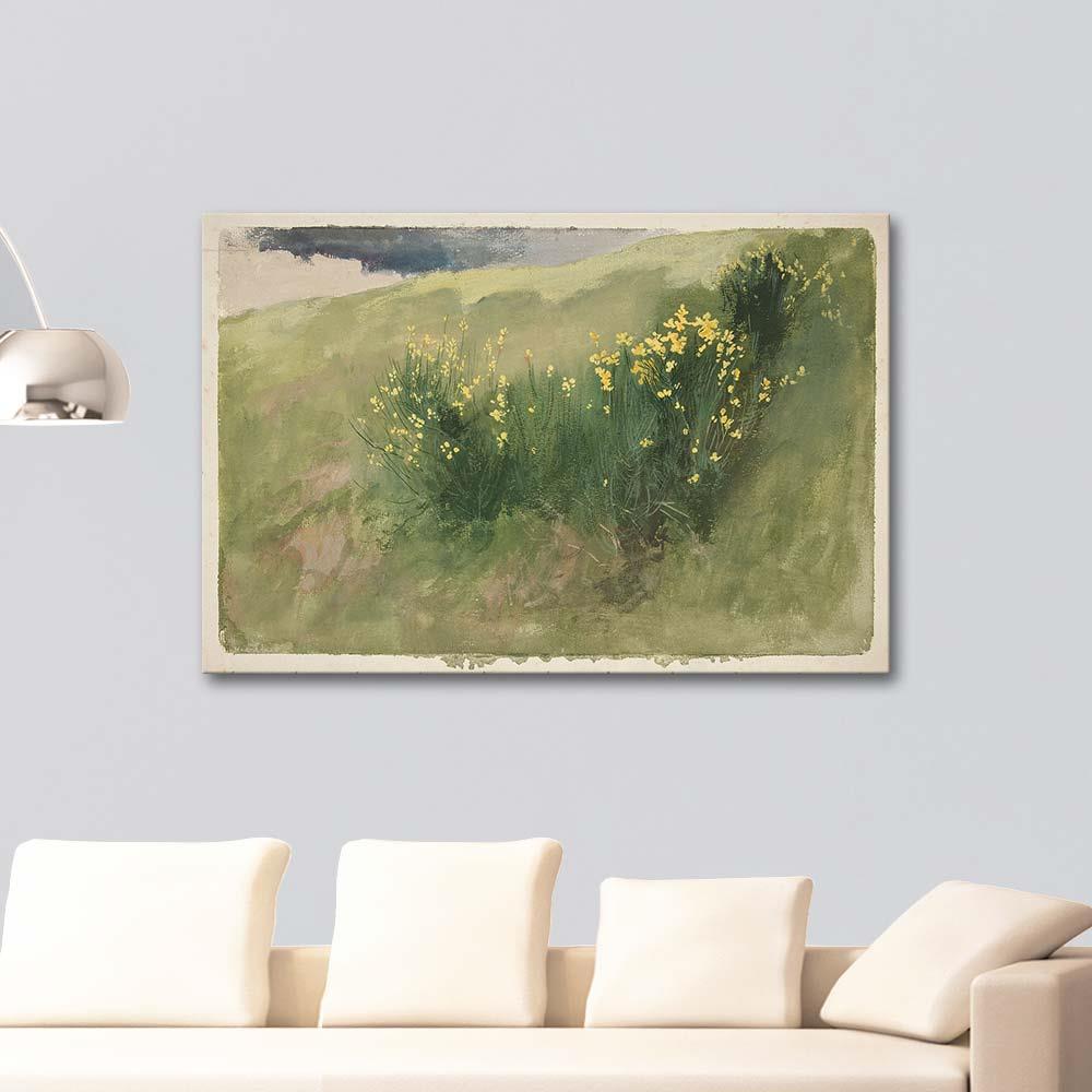 Edwin Austin Abbey Landscape with Wildflowers Art Print