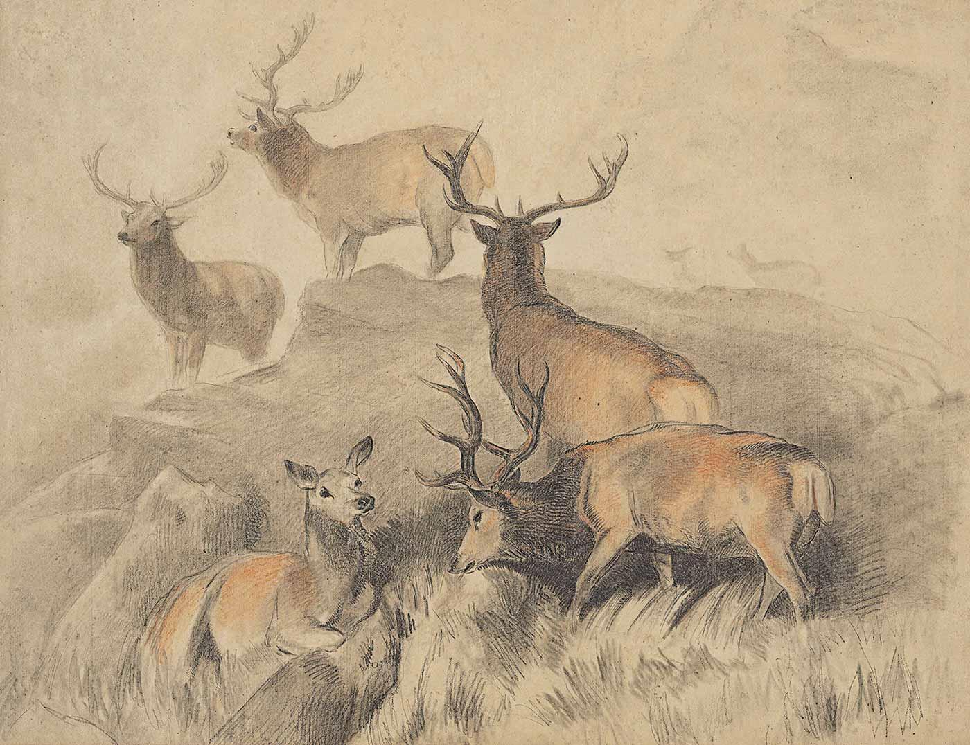 Some Of The Best Harts In The Forest by Edwin Henry Landseer