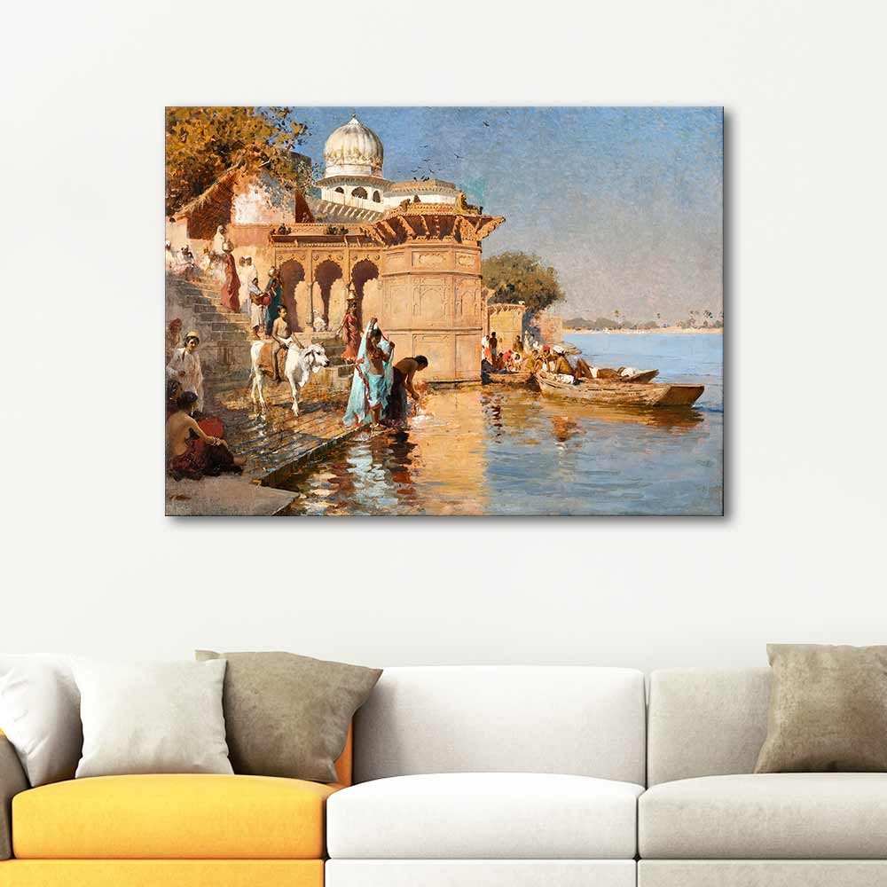 Edwin Lord Weeks Along the Ghats Mathura Art Print