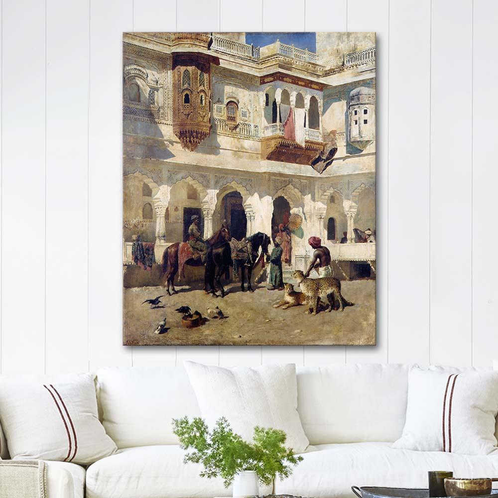 Edwin Lord Weeks Mihrace Av Hazırlığında Kanvas Tablo
