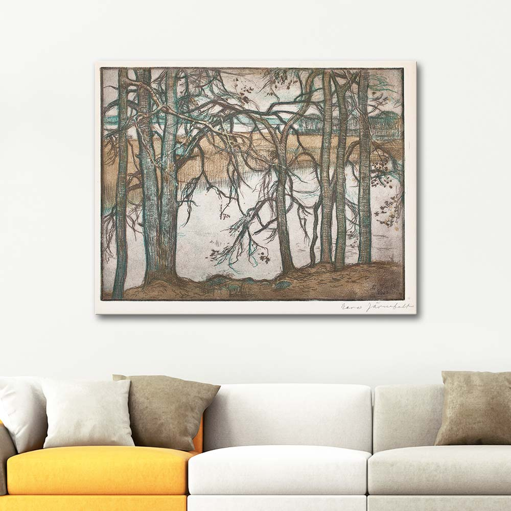 Eero Järnefelt Lake Shore With Reeds 1912 Art Print