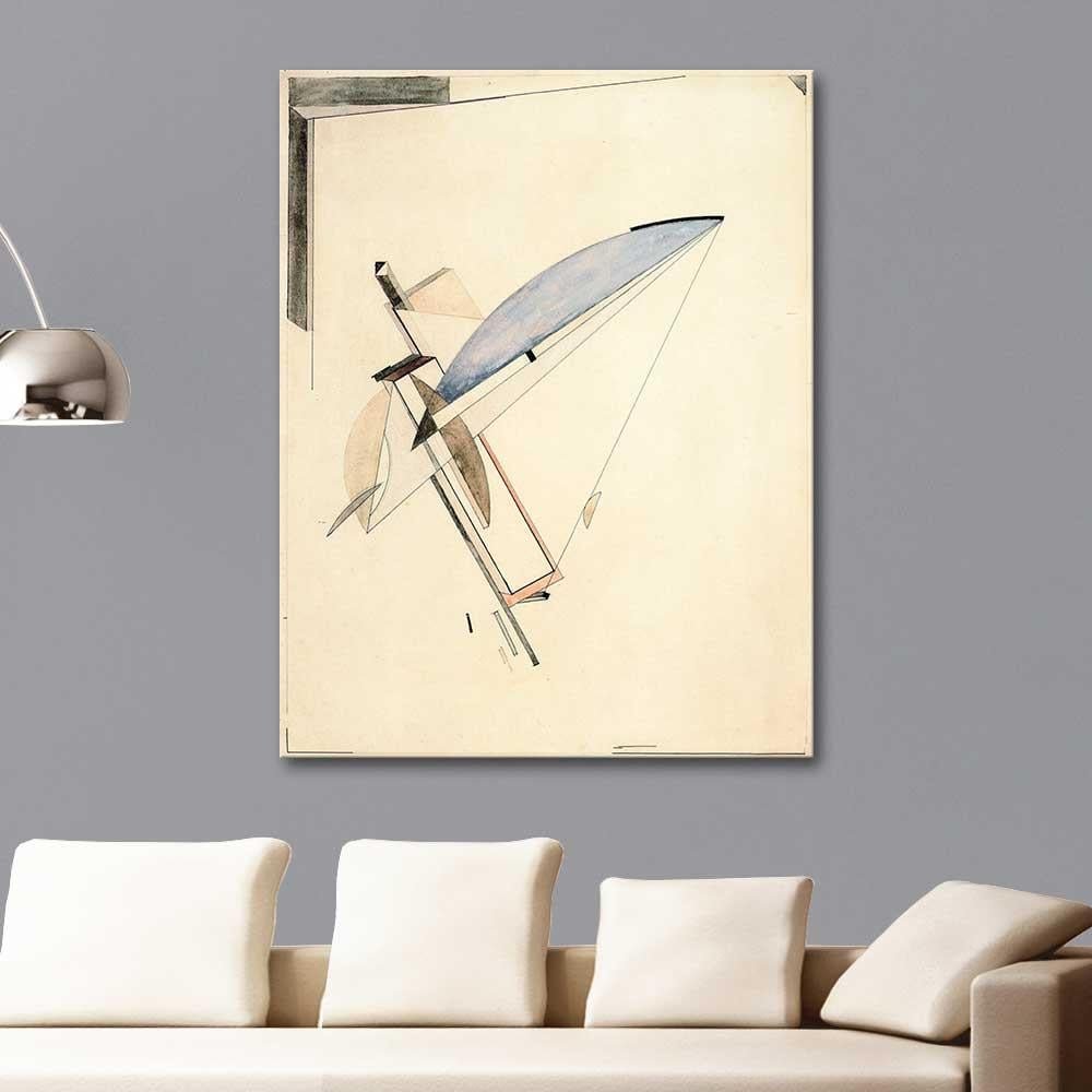 El Lissitzky Kompozisyon Kanvas Tablo