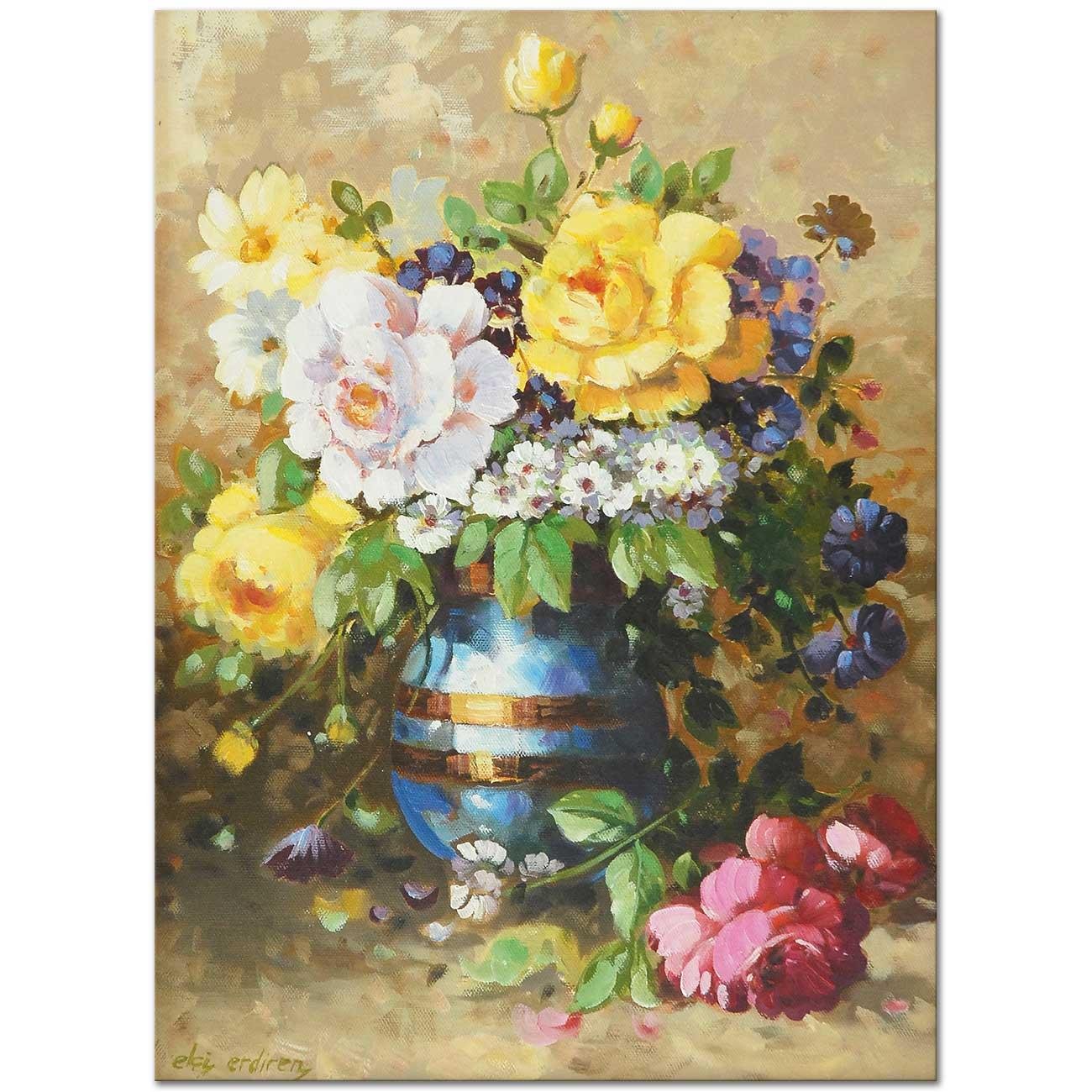 Yellow and White Roses by Elçi Erdiren