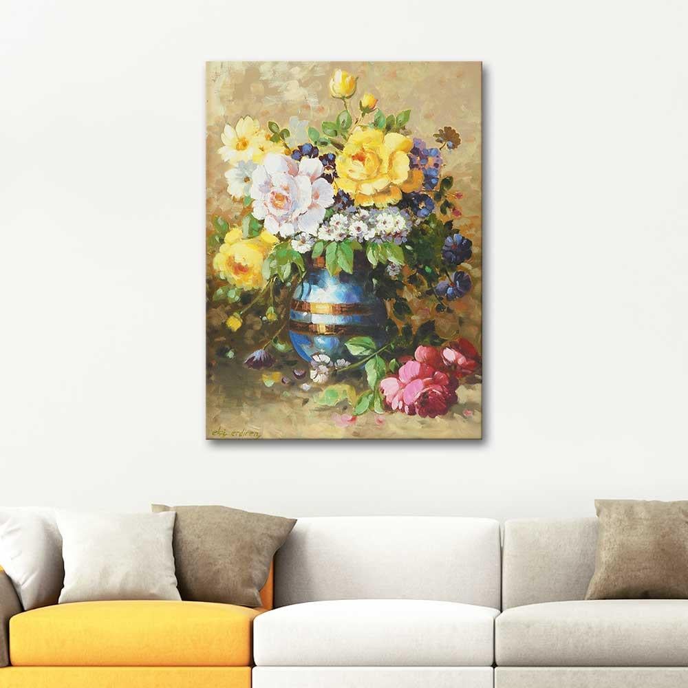Elci Erdiren Yellow and White Roses Art Print