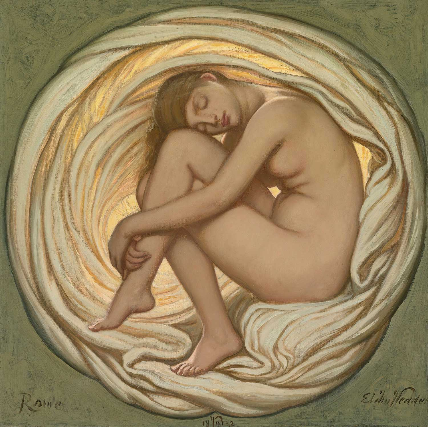 Elihu Vedder The Heart Of The Rose Art Print