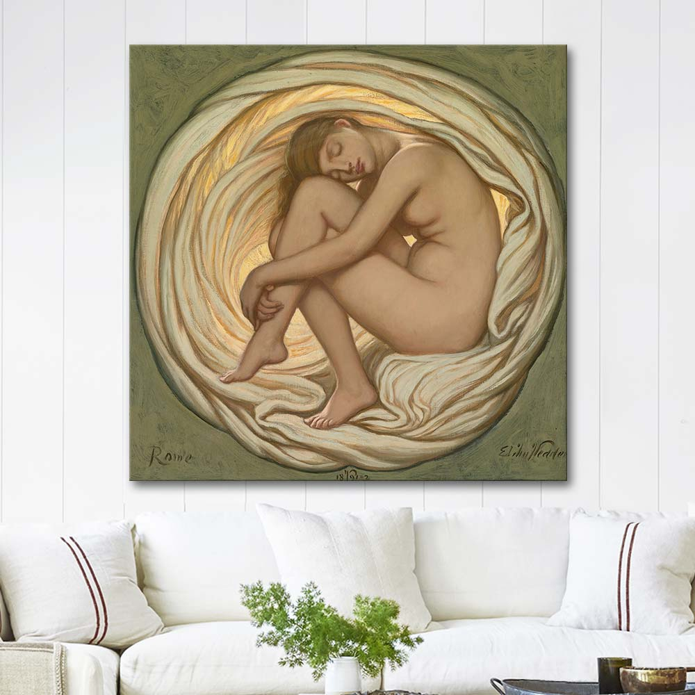 Elihu Vedder The Heart Of The Rose Art Print