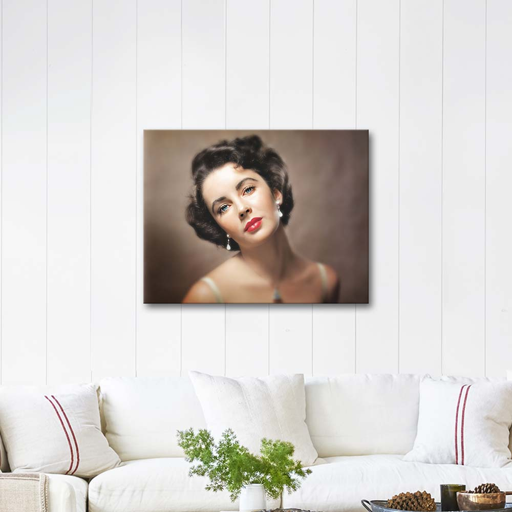 Elizabeth Taylor Portre Kanvas Tablo