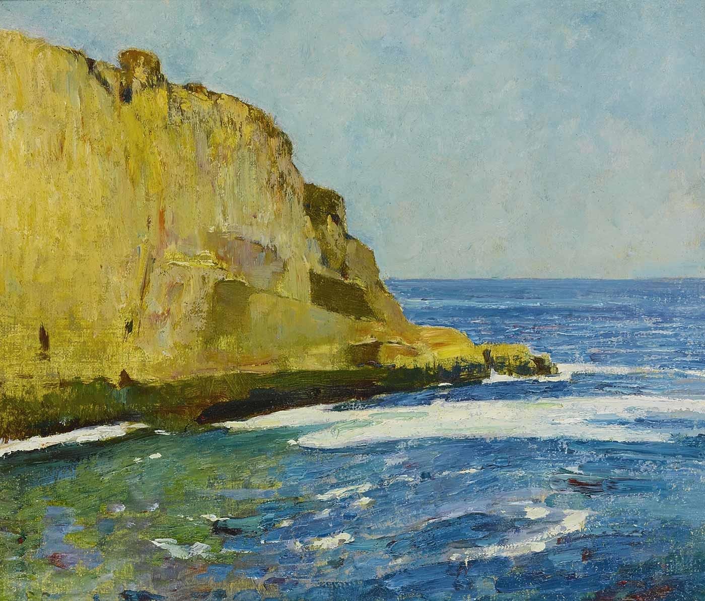 Emil Carlsen Bald Head Kayalığı, York, Maine Kanvas Tablo
