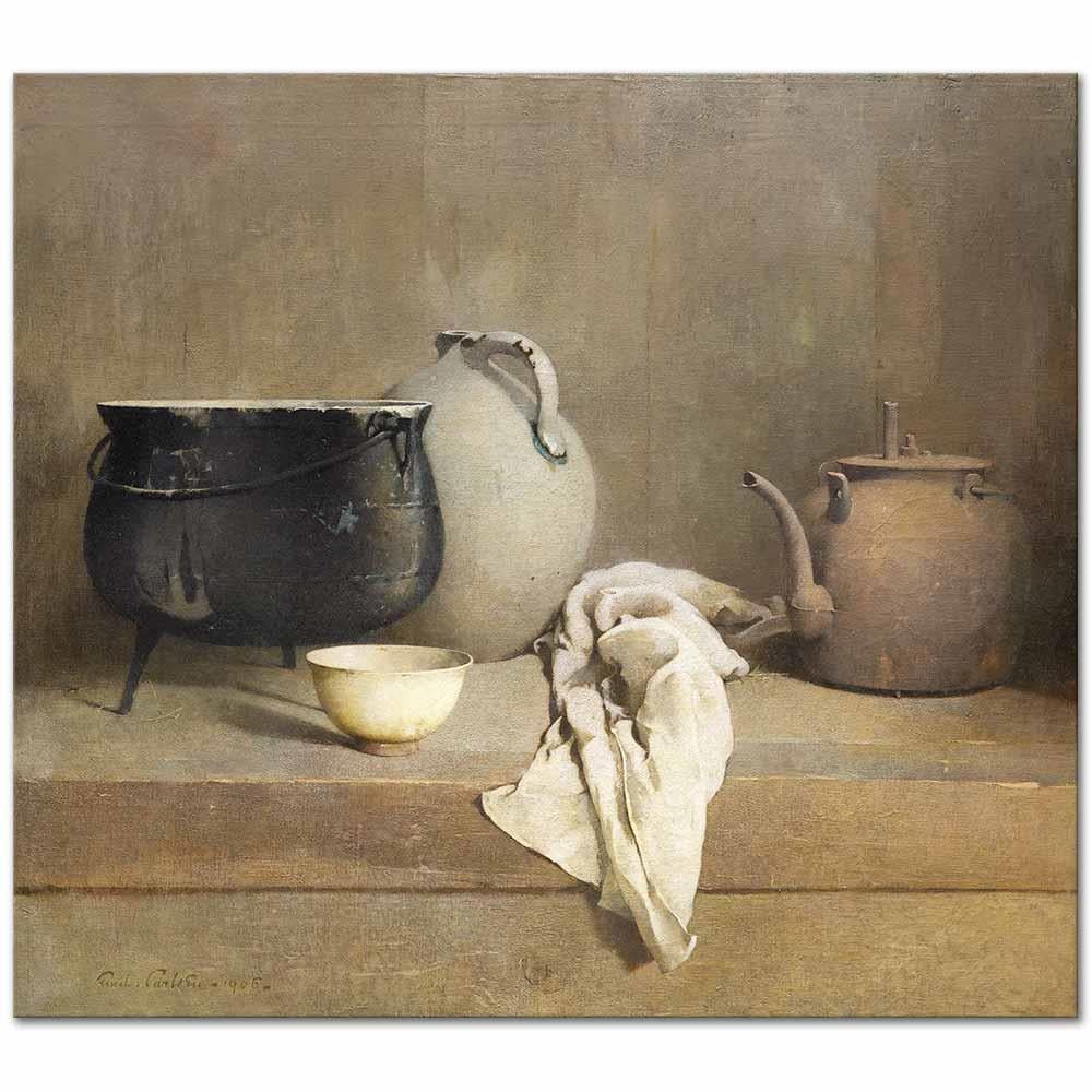 Emil Carlsen Gride Etüd Kanvas Tablo