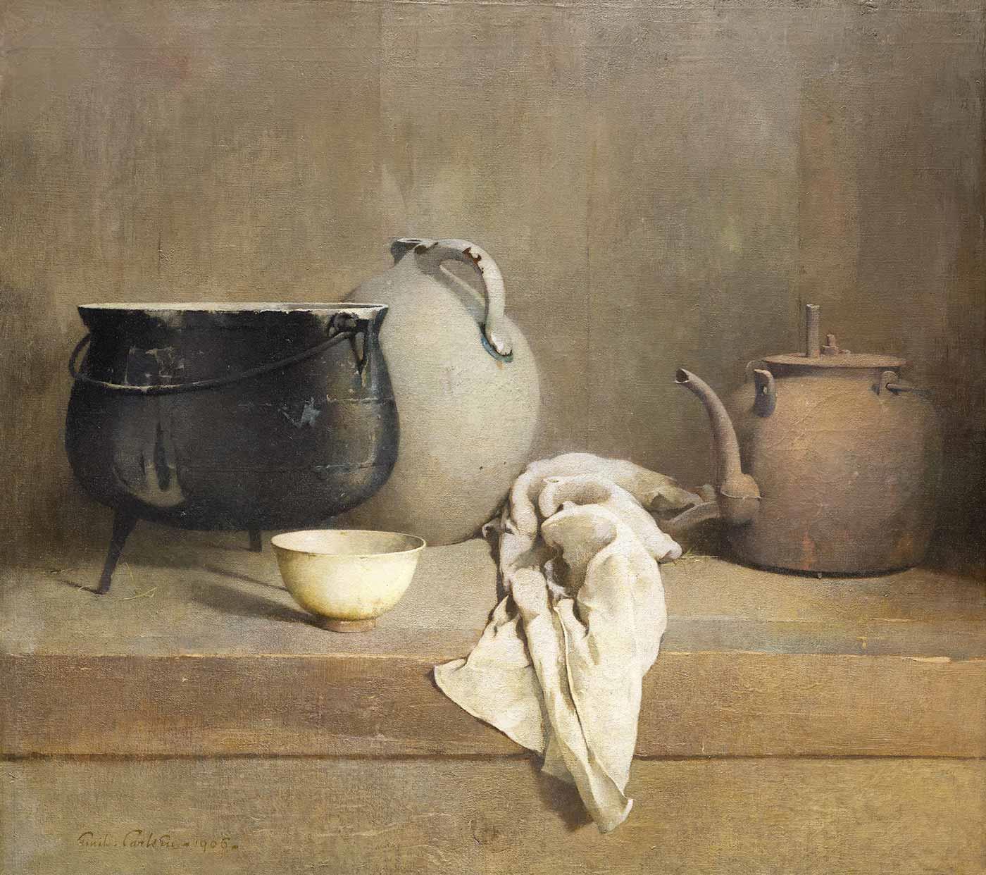Emil Carlsen Gride Etüd Kanvas Tablo