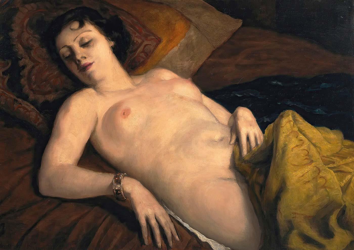 Nu Couché Au Bracelet by Emile Bernard
