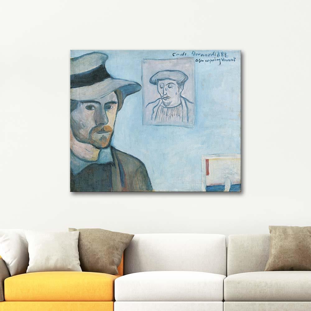 Emile Bernard Gauguin ve Kendi Portresi Kanvas Tablo