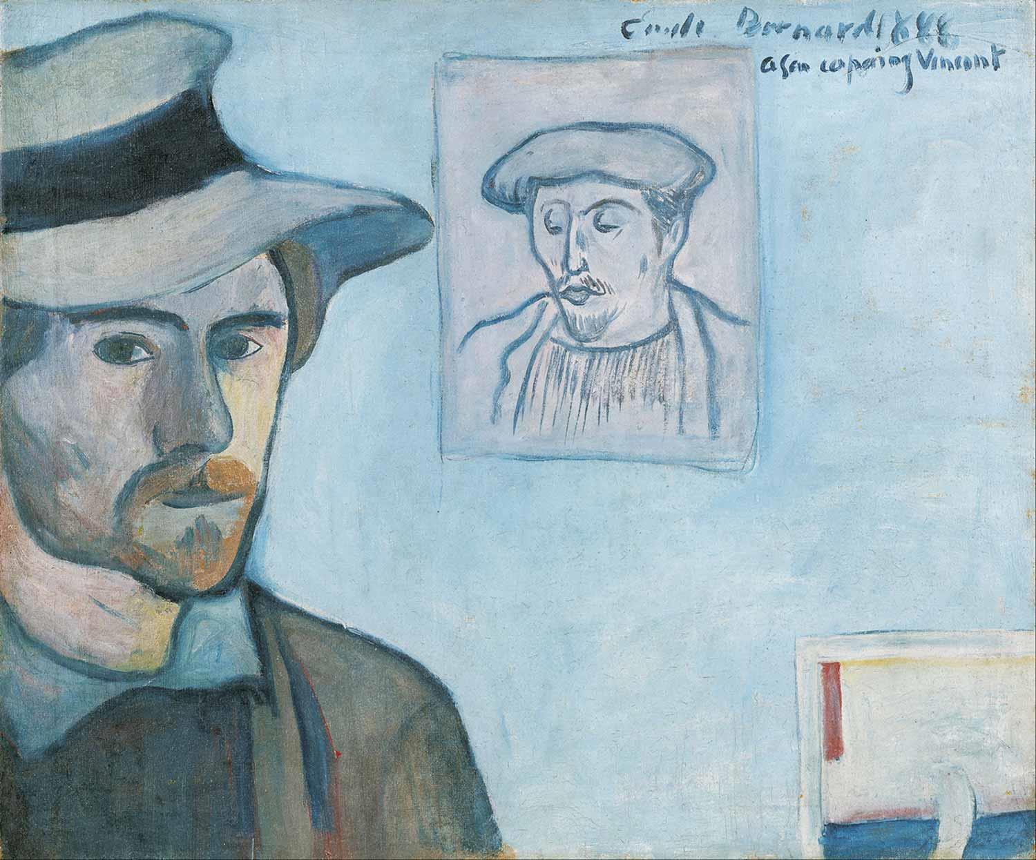 Emile Bernard Gauguin ve Kendi Portresi Kanvas Tablo