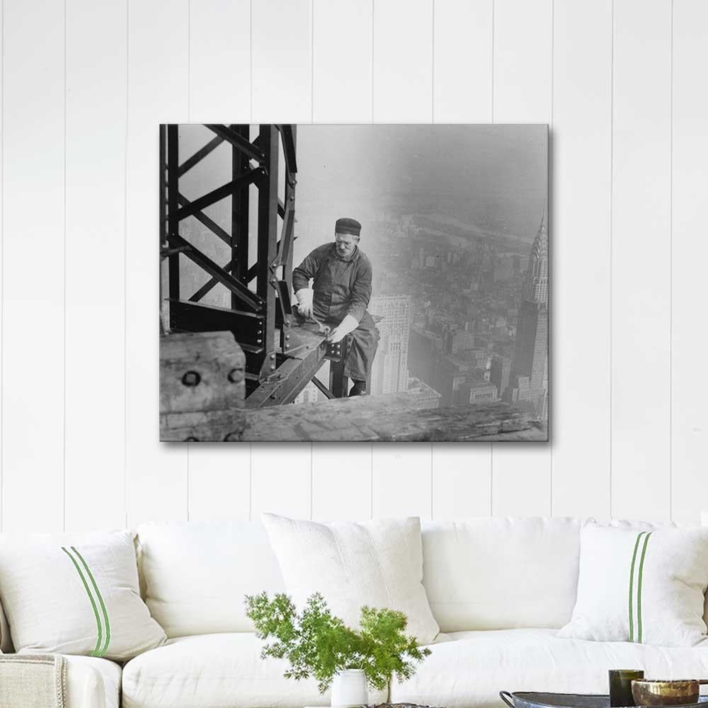 Lewis Hine Empire State Binası İnşaatında Kanvas Tablo