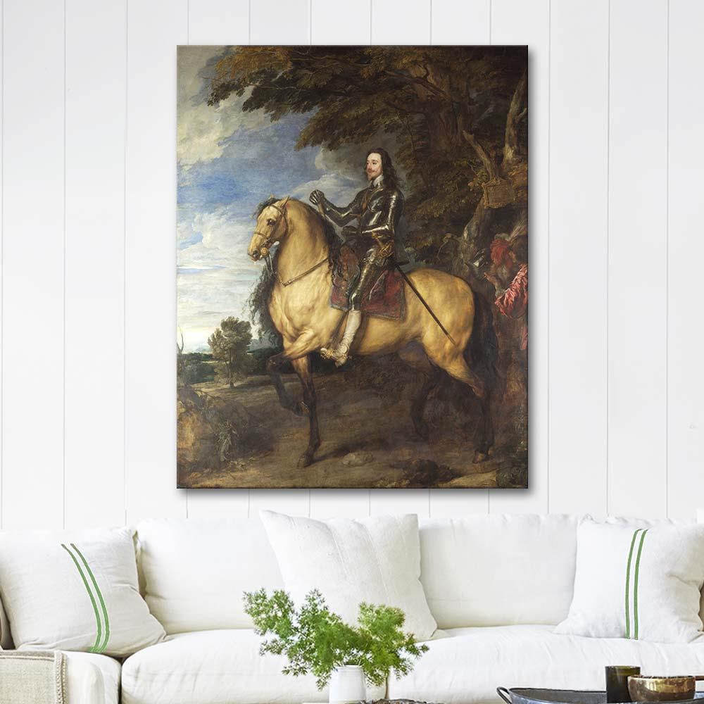 Anthony van Dyck Charles I'in Atlı Portresi Kanvas Tablo