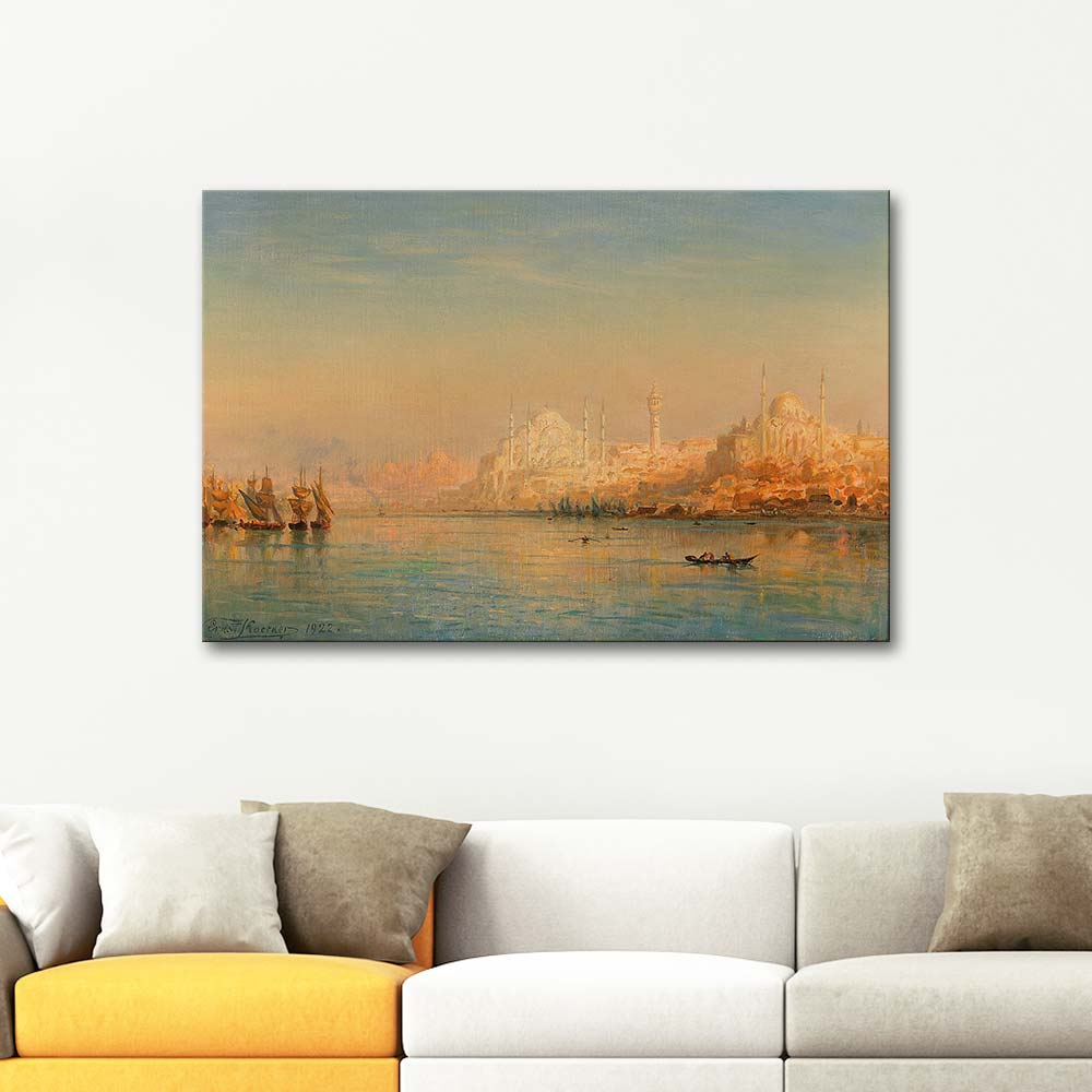 Ernst Koerner A View Of Istanbul Art Print