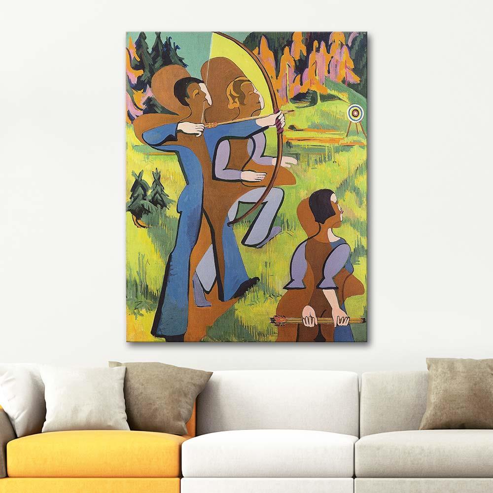 Ernst Ludwig Kirchner Okçular Kanvas Tablo