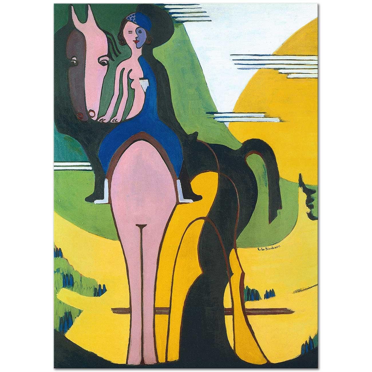 Ernst Ludwig Kirchner Kadın Binici Kanvas Tablo