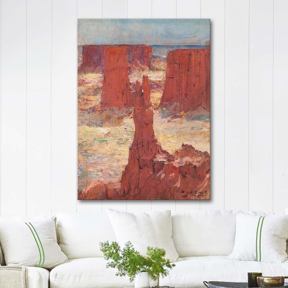 Etienne Dinet An Algerian Mountain Range Art Print