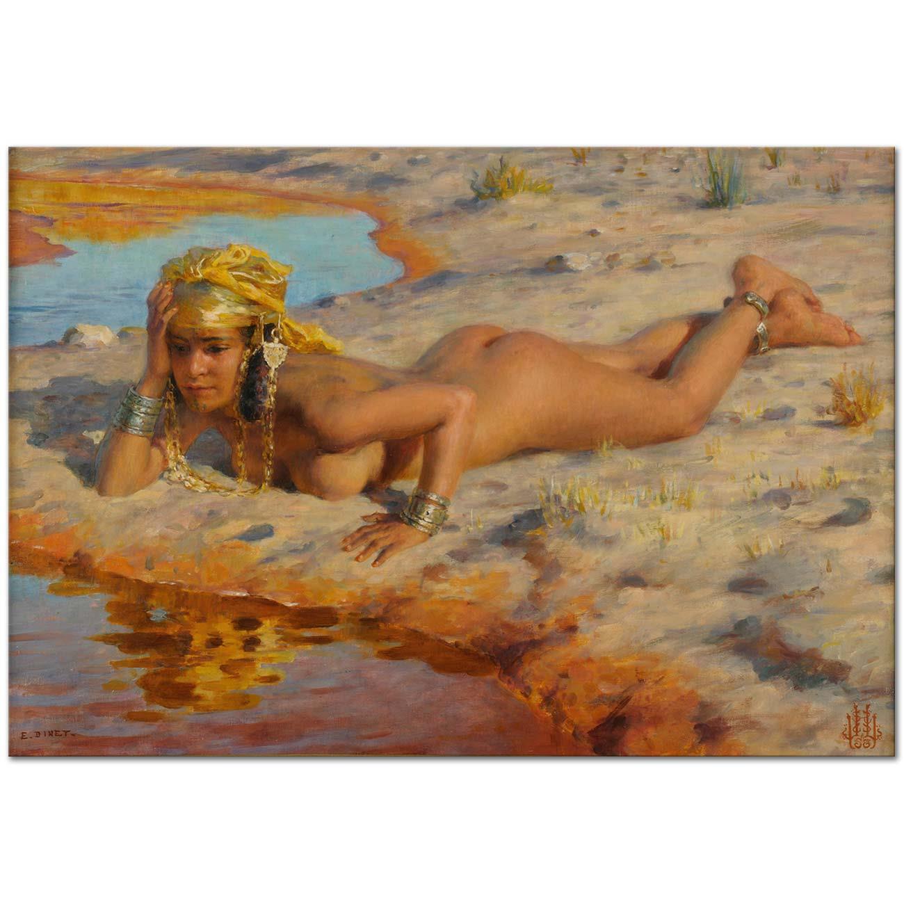 Etienne Dinet Au Bord de l'Oued Art Print