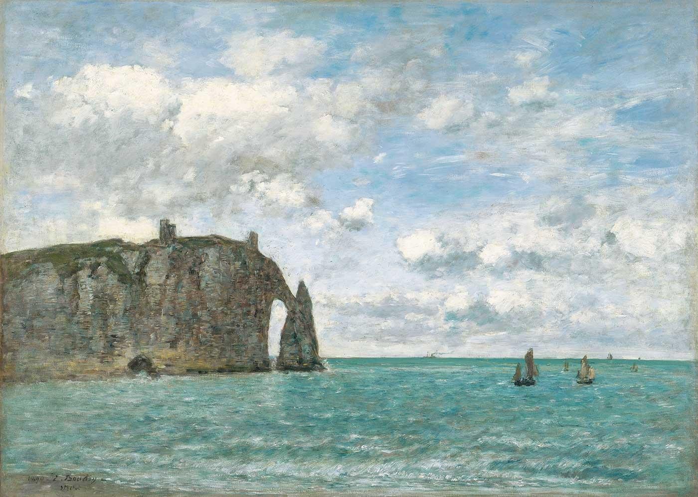 Etretat The Cliff Of Aval by Eugene Boudin