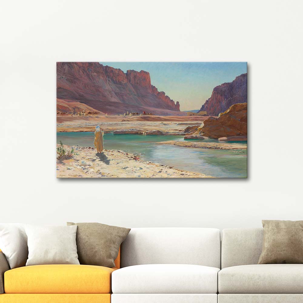 Eugene Alexis Girardet The Passing Karavan Art Print