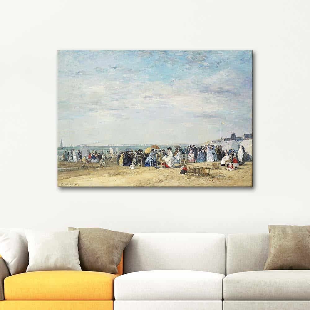 Eugene Boudin Trouville Sahilinde Kanvas Tablo