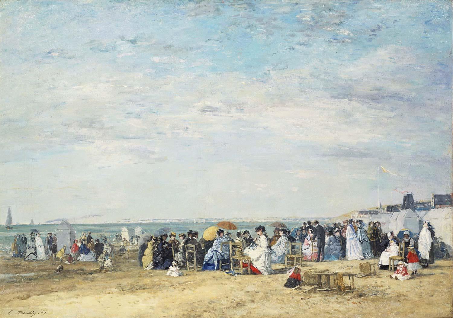 Eugene Boudin Trouville Sahilinde Kanvas Tablo