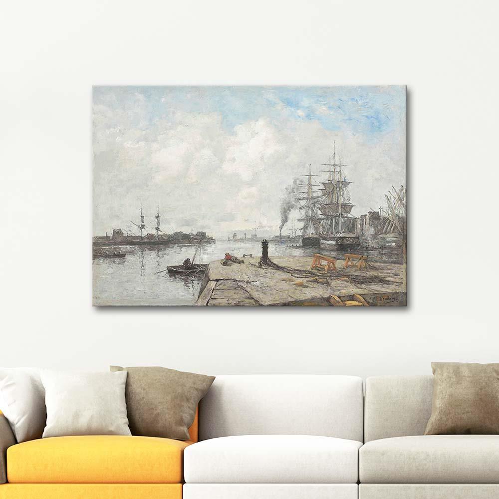Eugene Boudin Liman Bologne Sur Mer Kanvas Tablo